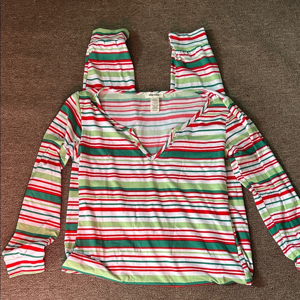 Striped one piece pjs